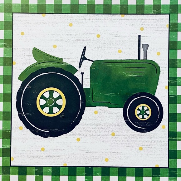 John Deere Wall Decor New Decor Wall Hanging X10 Print John Deere Green Tractor Gingham